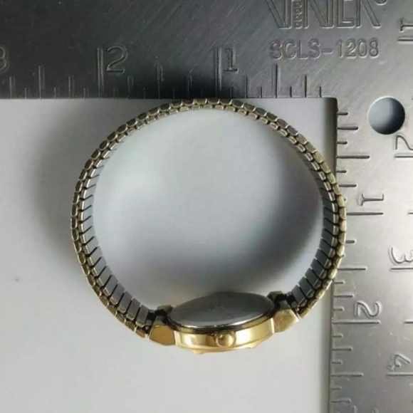 VTG OSCAR DE'La Renta GOLD STRETCH WATCH W INTERCHANGEABLE FACE - Picture 8 of 9